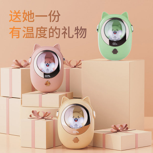 Cute Cat Paw Hand Warmer – Portable Rechargeable Mini Heater with LED Display & Temperature Control”