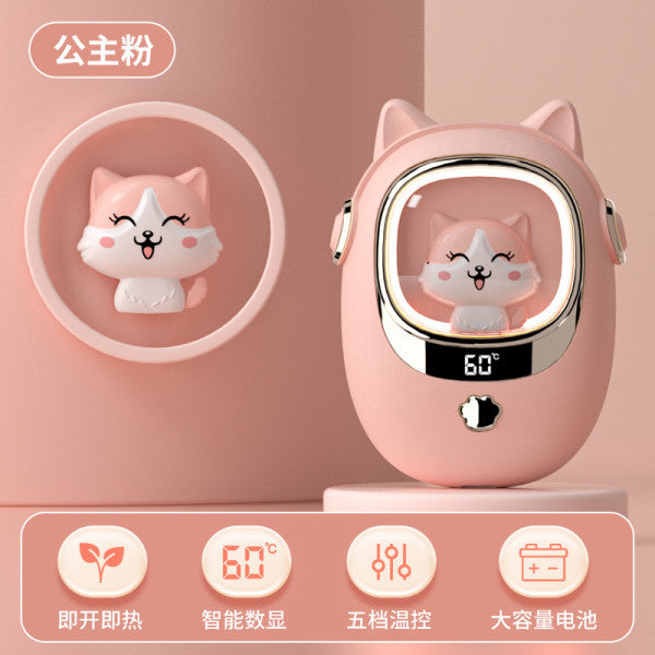 Cute Cat Paw Hand Warmer – Portable Rechargeable Mini Heater with LED Display & Temperature Control”