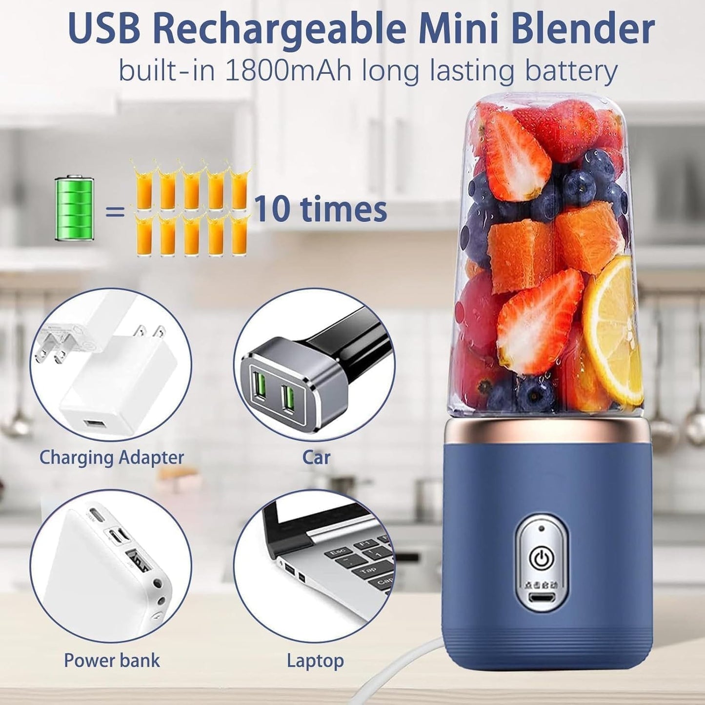 Portable USB Blender – Fresh Drinks Anywhere