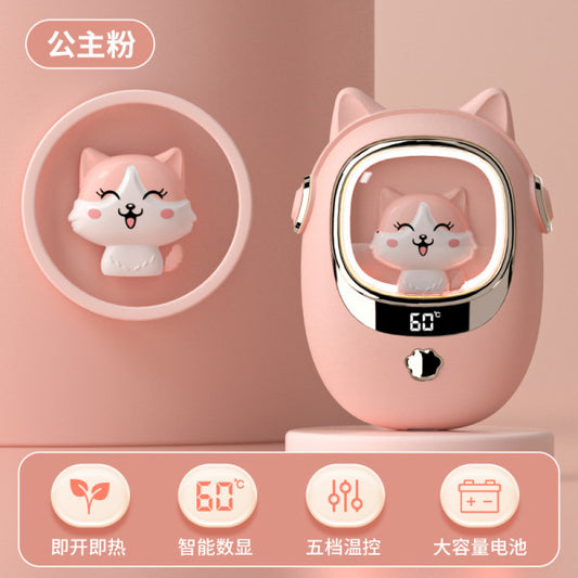 Cute Cat Paw Hand Warmer – Portable Rechargeable Mini Heater with LED Display & Temperature Control”