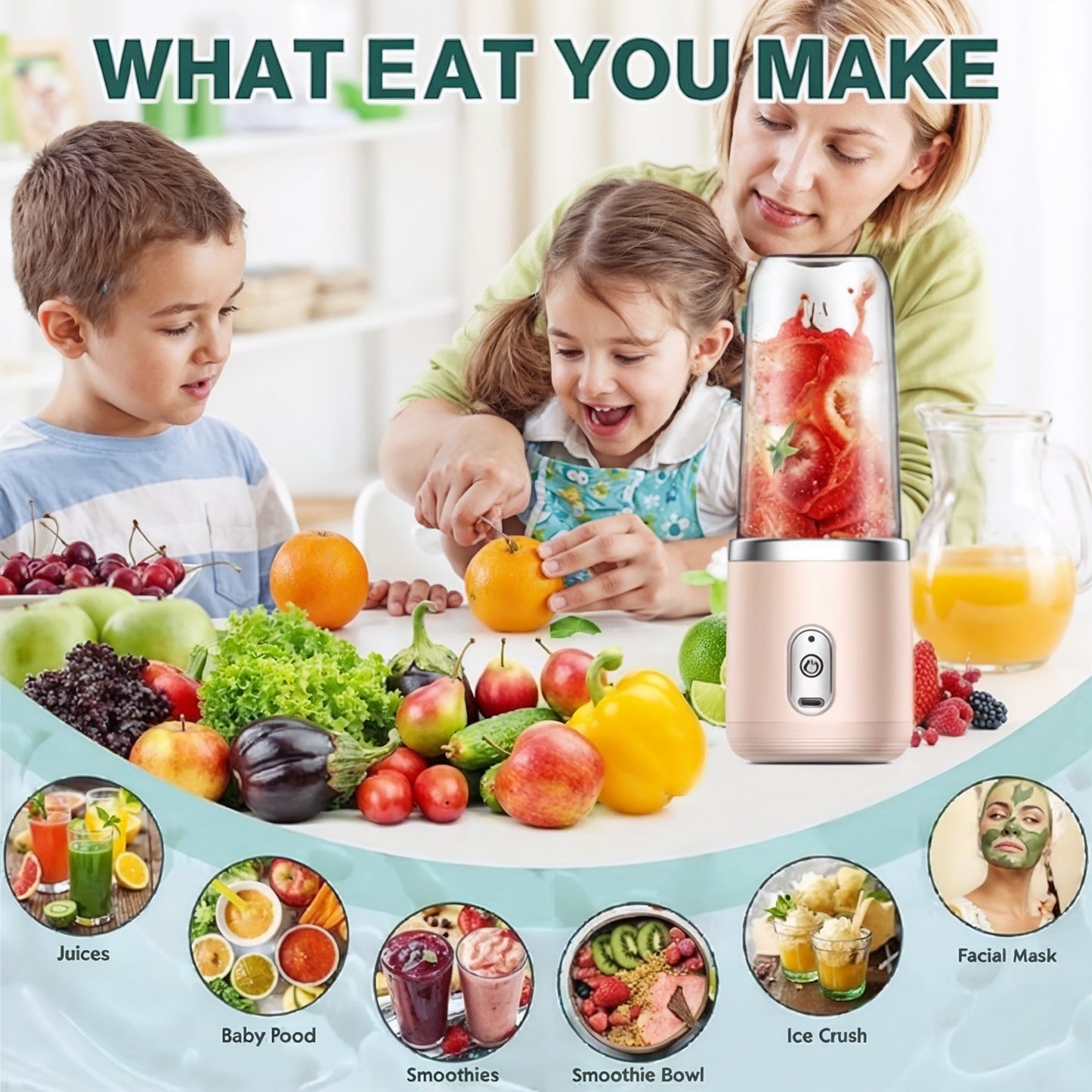 Portable USB Blender – Fresh Drinks Anywhere