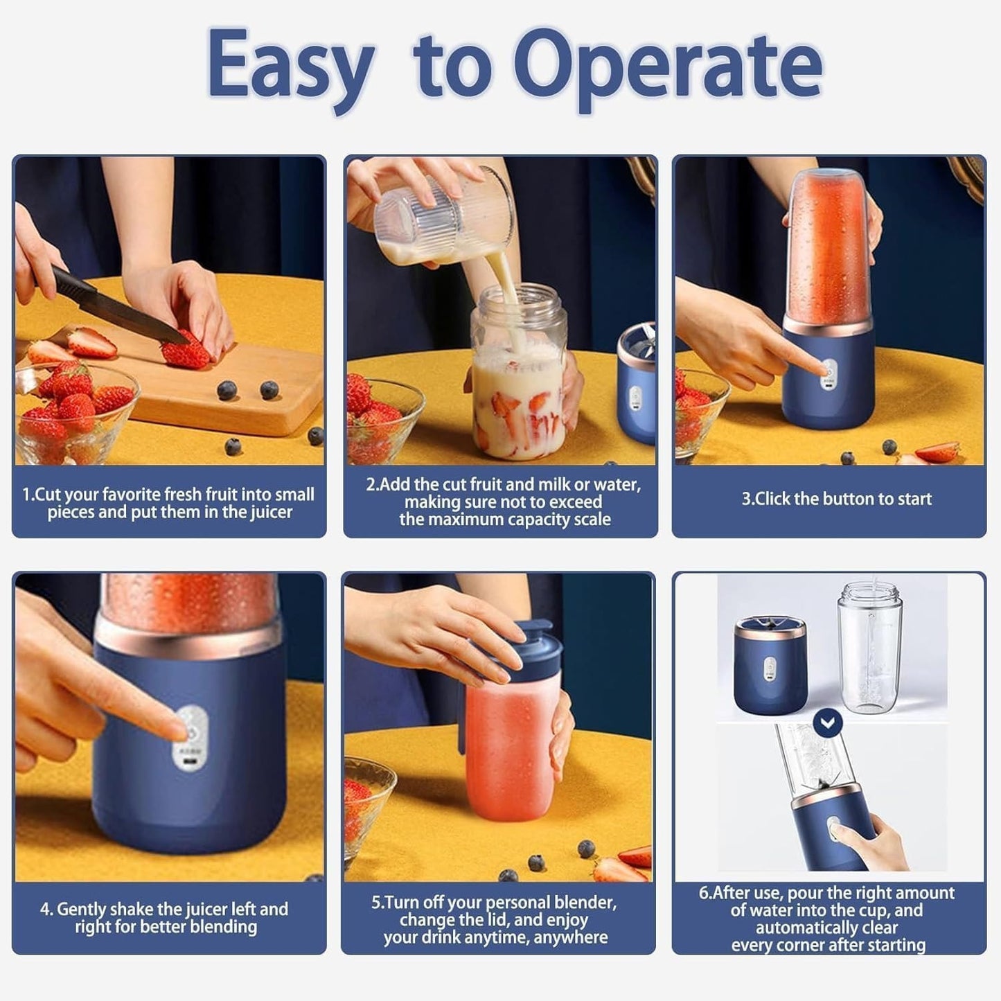 Portable USB Blender – Fresh Drinks Anywhere